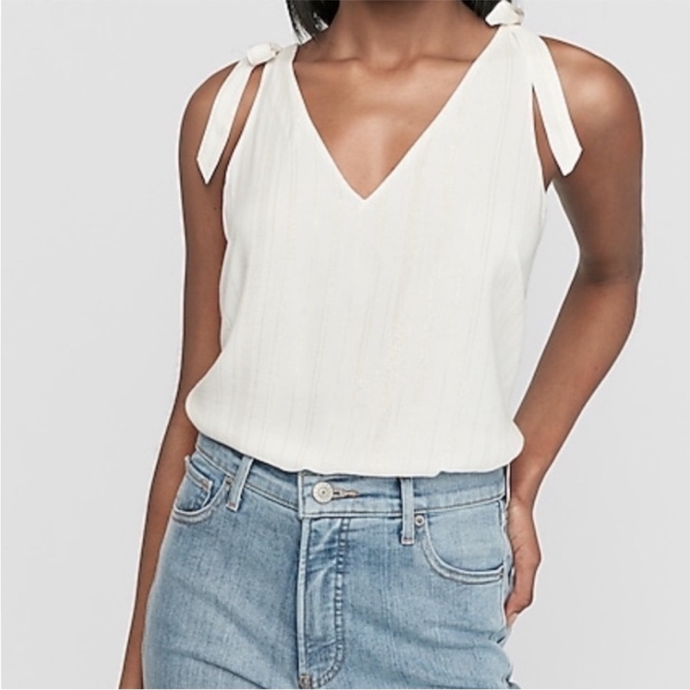 Express White Tie-Strap Camisole